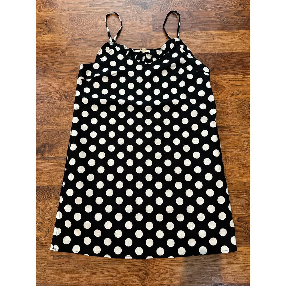 Le Lis Polka Dot Mini Tank Dress Women’s Medium Black White NWOT Retro Chic